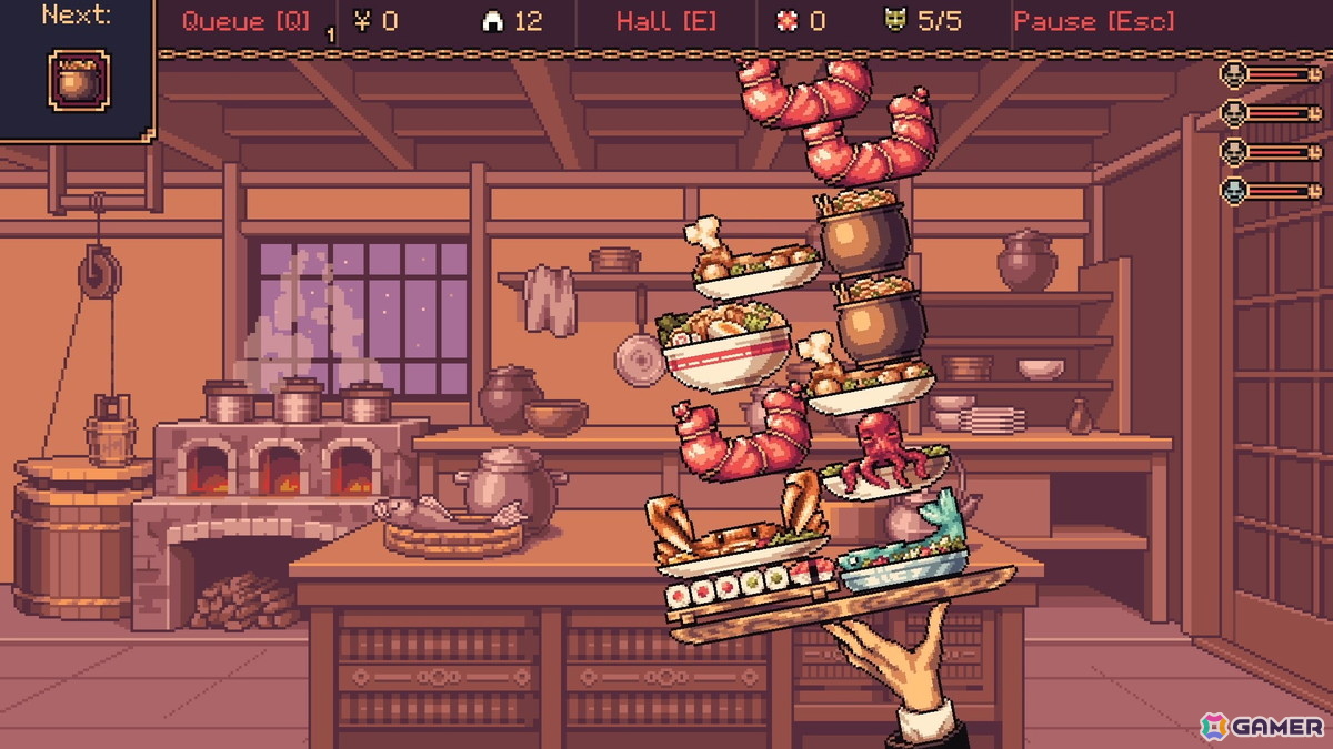 日本の食文化に魅了された海外開発者が手掛けたユニークなウェイターシム「The Way of the Tray」がSteamで配信！料理を落とさず積み上げて妖怪たちに提供しようの画像10