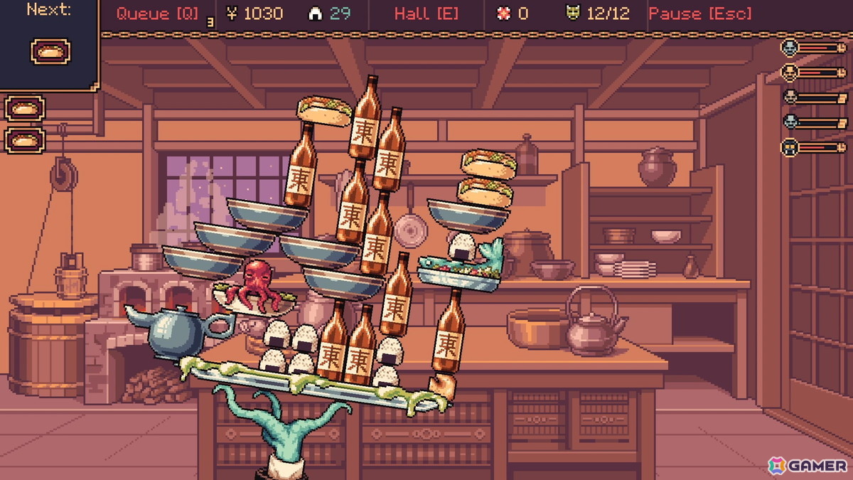 日本の食文化に魅了された海外開発者が手掛けたユニークなウェイターシム「The Way of the Tray」がSteamで配信！料理を落とさず積み上げて妖怪たちに提供しようの画像8