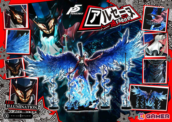「ペルソナ5」アルセーヌの巨大スタチューが登場！全幅148cmに達する1/4スケールで召喚シーンを再現の画像14