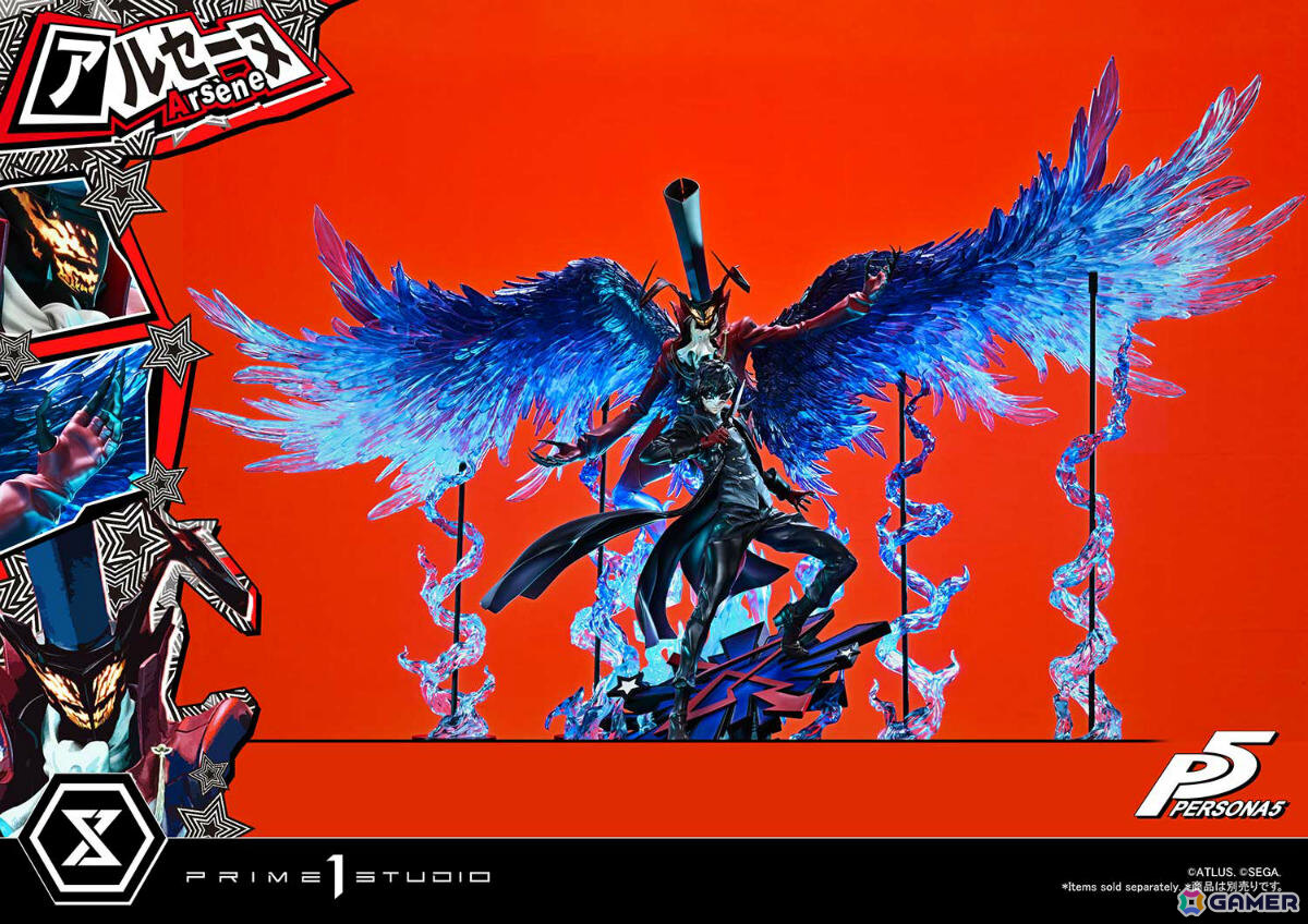 「ペルソナ5」アルセーヌの巨大スタチューが登場！全幅148cmに達する1/4スケールで召喚シーンを再現の画像