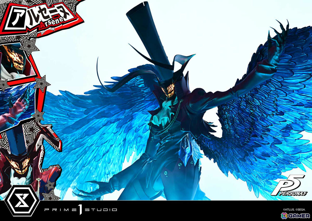 「ペルソナ5」アルセーヌの巨大スタチューが登場！全幅148cmに達する1/4スケールで召喚シーンを再現の画像