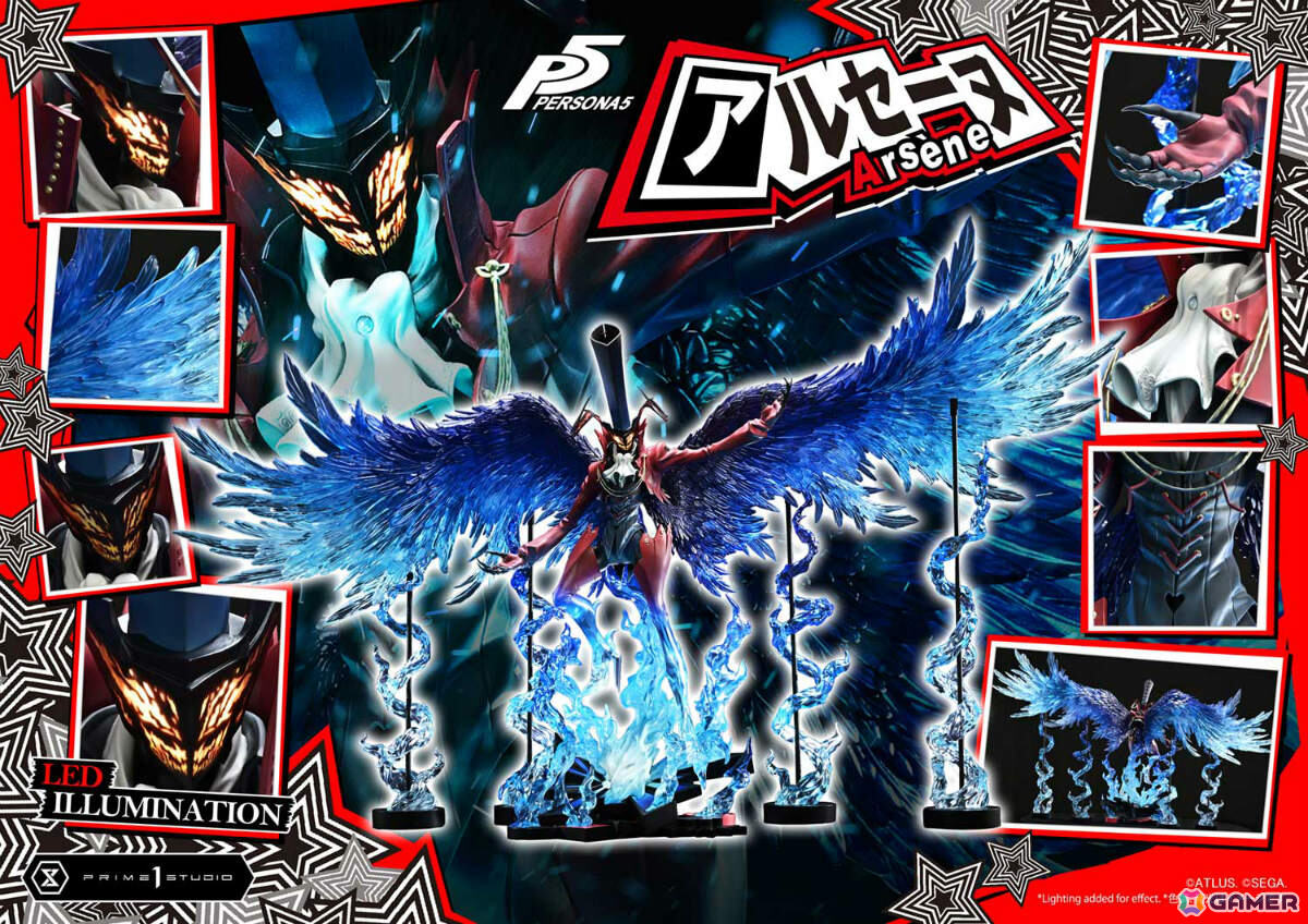 「ペルソナ5」アルセーヌの巨大スタチューが登場！全幅148cmに達する1/4スケールで召喚シーンを再現の画像