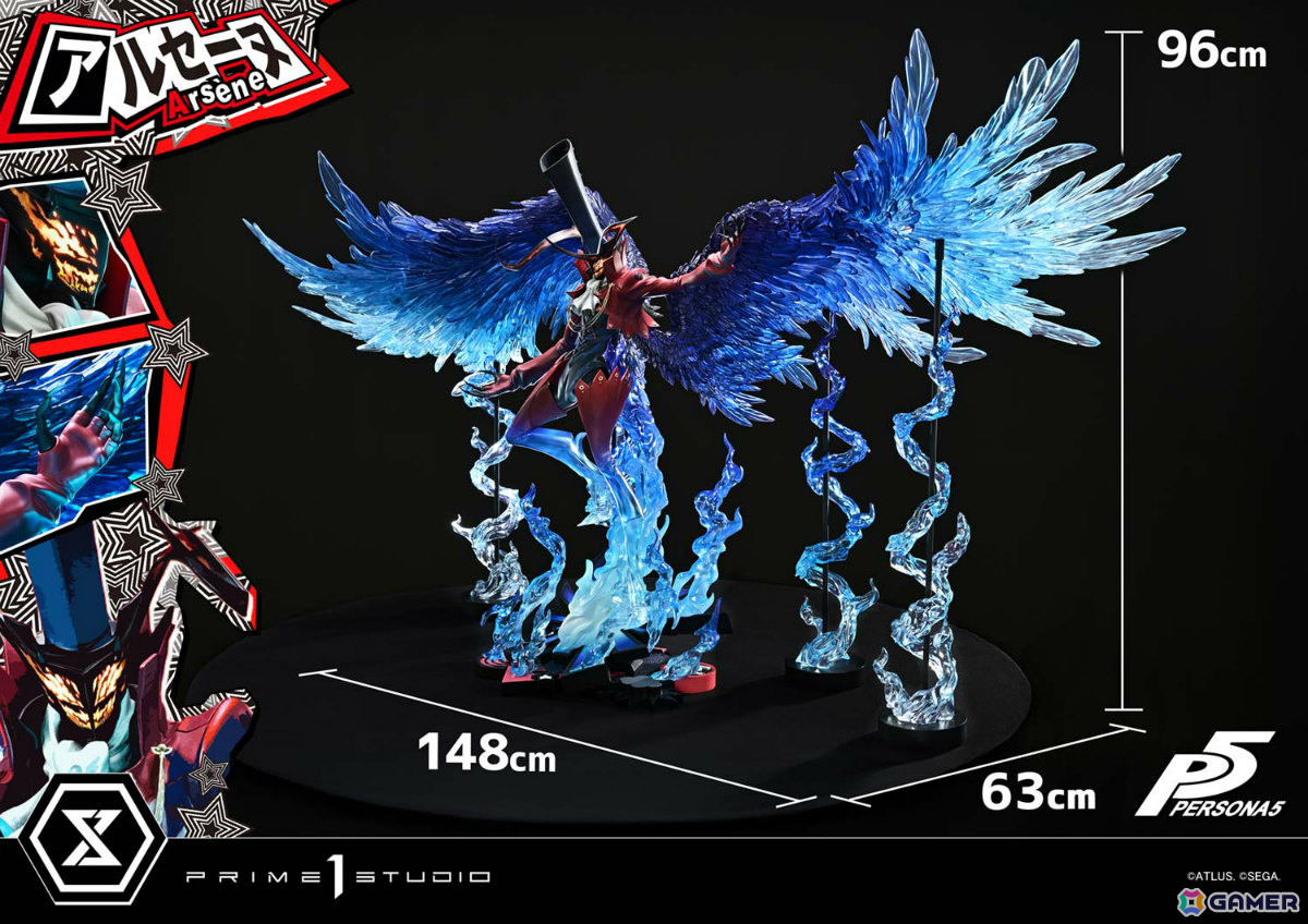 「ペルソナ5」アルセーヌの巨大スタチューが登場！全幅148cmに達する1/4スケールで召喚シーンを再現の画像