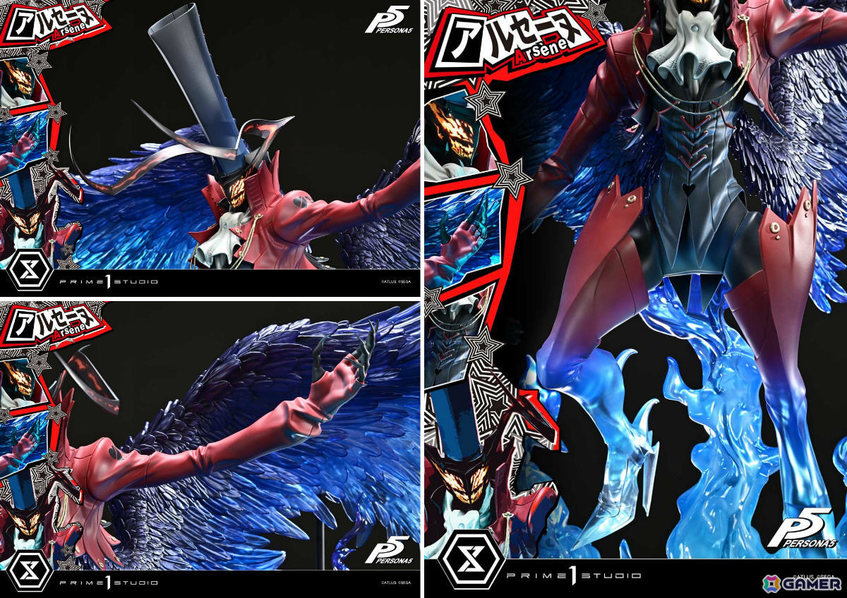 「ペルソナ5」アルセーヌの巨大スタチューが登場！全幅148cmに達する1/4スケールで召喚シーンを再現の画像