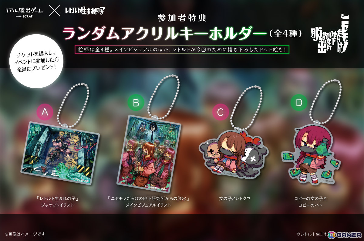 ゲーム実況者・レトルトさん完全監修のリアル脱出ゲーム「ニセモノだらけの地下研究所からの脱出」が10月30日より東京ミステリーサーカスで開催！の画像
