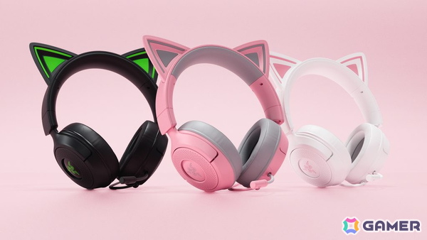 Razer、ネコミミヘッドセットの新モデル「Kraken Kitty V3」シリーズを9月5日に発売！2モデル、ブラック・ピンク・ホワイトの3色展開にの画像3