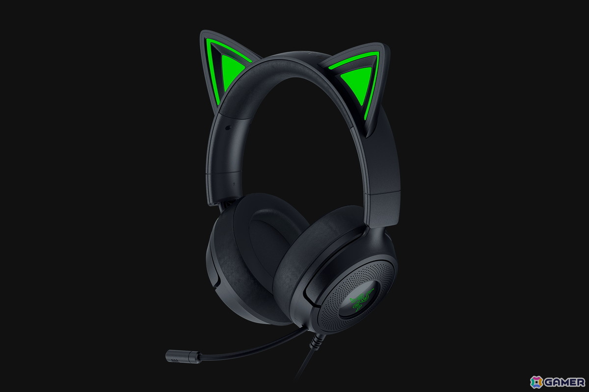 Razer、ネコミミヘッドセットの新モデル「Kraken Kitty V3」シリーズを9月5日に発売!2モデル、ブラック・ピンク・ホワイトの3色展開にの画像