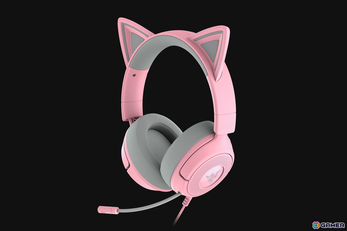 Razer、ネコミミヘッドセットの新モデル「Kraken Kitty V3」シリーズを9月5日に発売!2モデル、ブラック・ピンク・ホワイトの3色展開にの画像