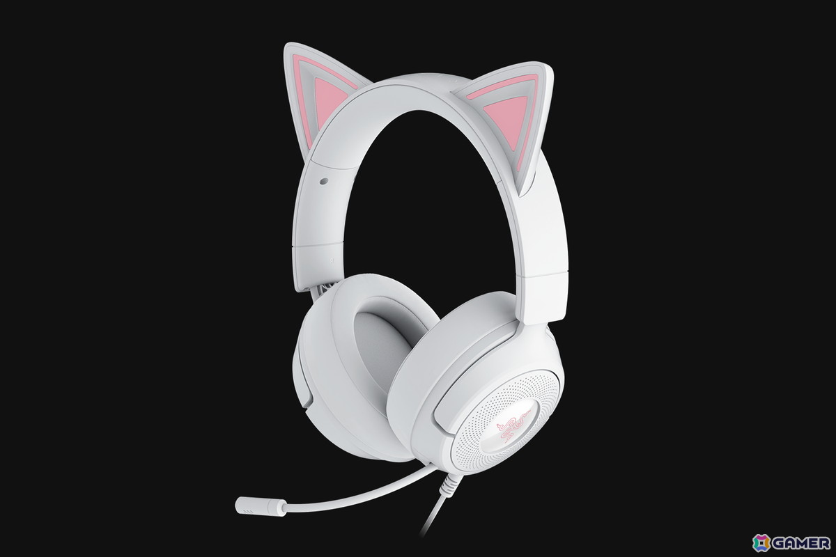 Razer、ネコミミヘッドセットの新モデル「Kraken Kitty V3」シリーズを9月5日に発売!2モデル、ブラック・ピンク・ホワイトの3色展開にの画像