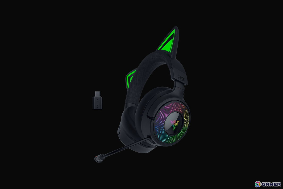 Razer、ネコミミヘッドセットの新モデル「Kraken Kitty V3」シリーズを9月5日に発売!2モデル、ブラック・ピンク・ホワイトの3色展開にの画像