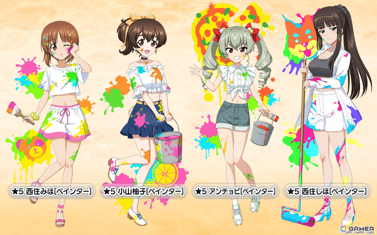 「ガールズ＆パンツァー 戦車道大作戦！」ペインター衣装のみほ、柚子、アンチョビ、しほが生徒ガチャに登場！の画像2