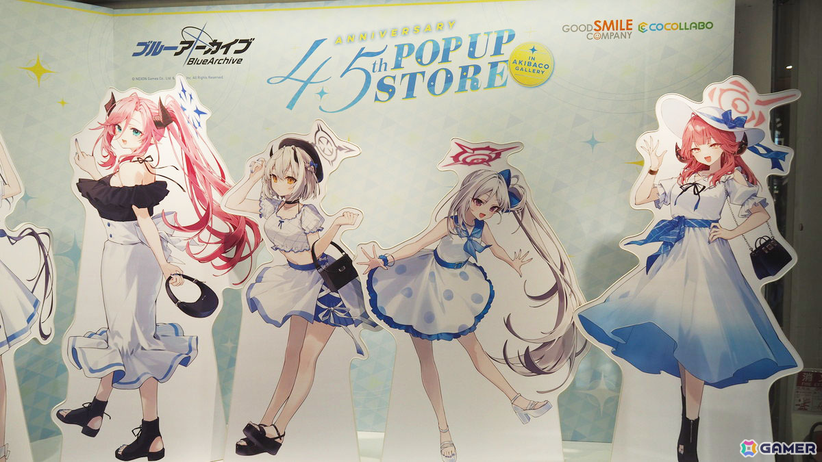 「ブルーアーカイブ 4.5th Anniversary POP UP STORE inアキバCOギャラリー」内覧レポート!新作フィギュア展示に加えてゲヘナの8人にフィーチャーしたグッズもの画像