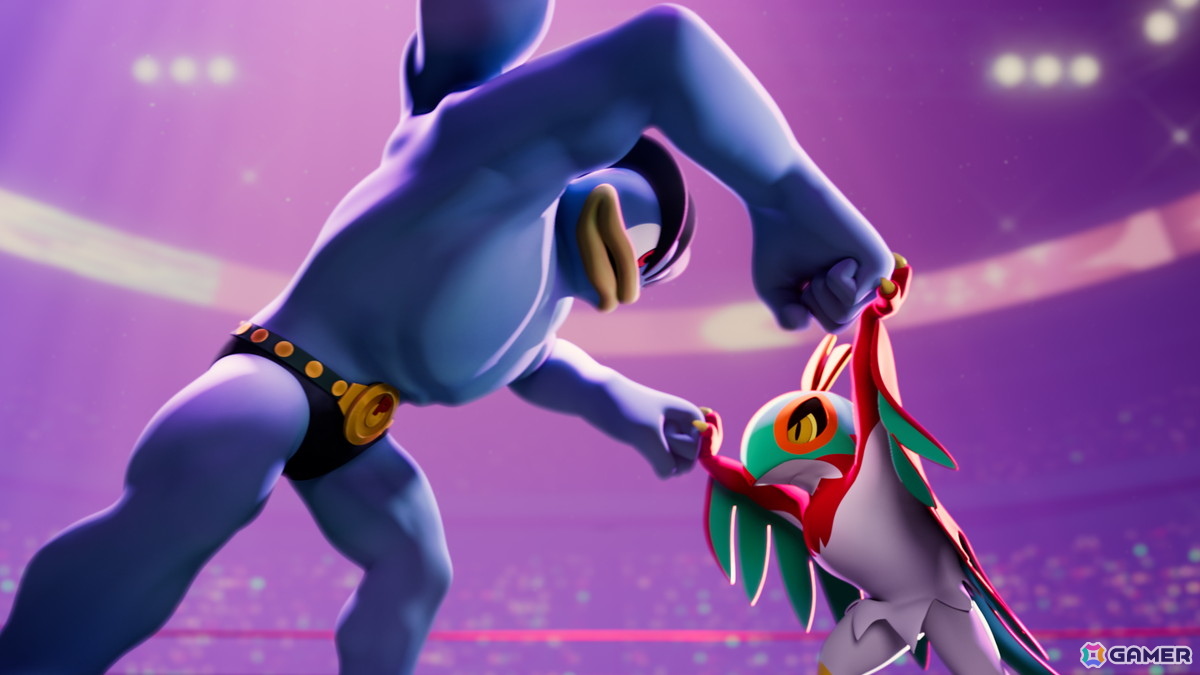 「Pokémon LEGENDS Z-A」レスリングポケモン・ルチャブルがメガシンカしたすがた「メガルチャブル」が登場！増量した筋肉で己の強さを見せつけるエンターテイナーの画像