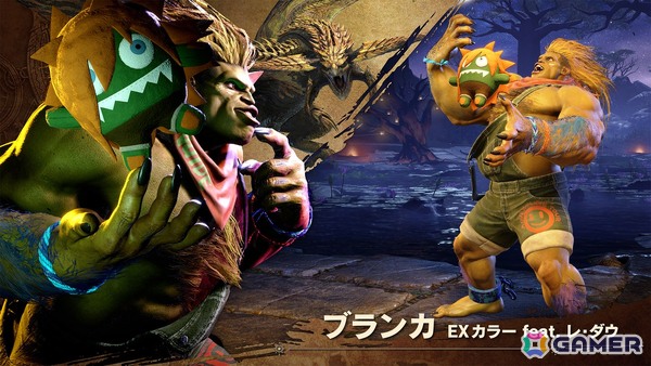 「スト6」と「モンスターハンターワイルズ」のゲーム内コラボが9月1日より開催！モンスターをイメージしたEXカラーの販売やバトルハブがモンハン仕様にの画像3