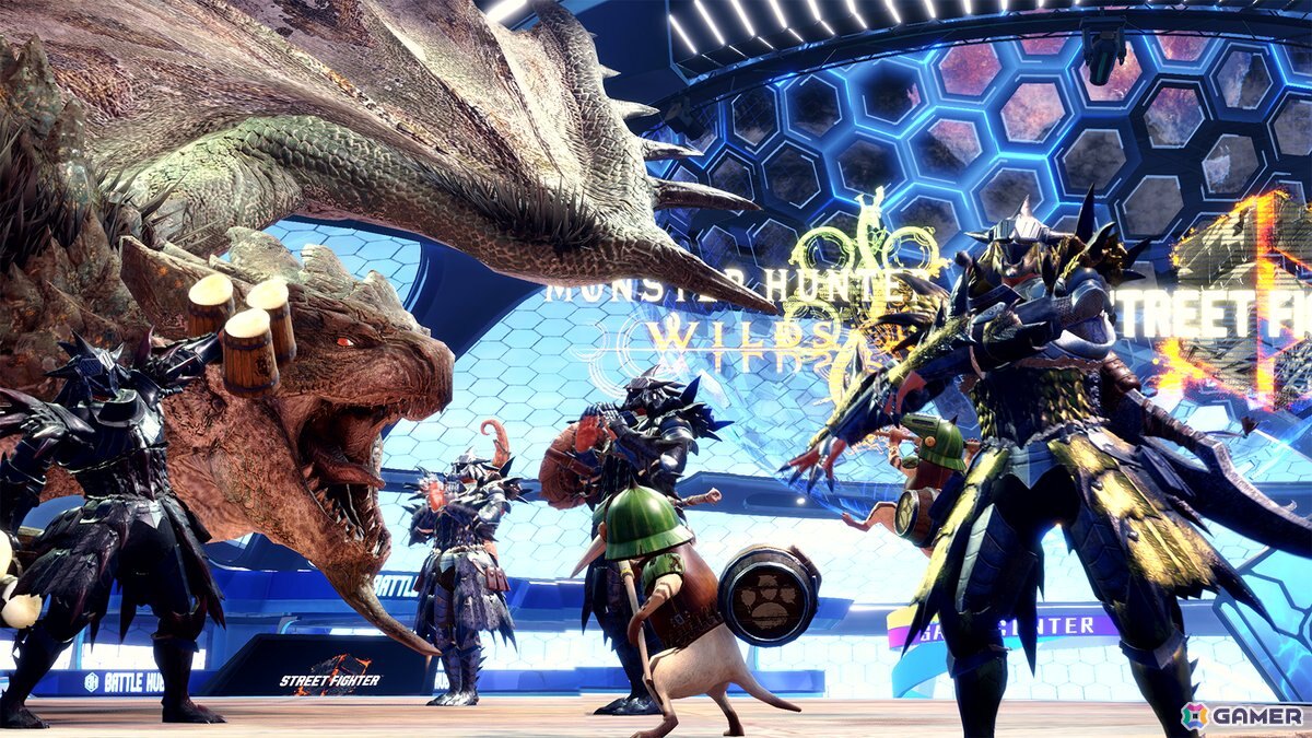 「スト6」と「モンスターハンターワイルズ」のゲーム内コラボが9月1日より開催！モンスターをイメージしたEXカラーの販売やバトルハブがモンハン仕様にの画像