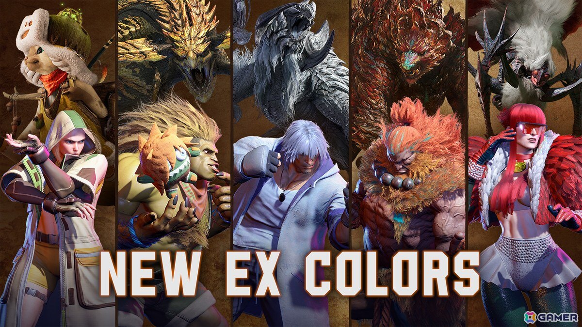 「スト6」と「モンスターハンターワイルズ」のゲーム内コラボが9月1日より開催！モンスターをイメージしたEXカラーの販売やバトルハブがモンハン仕様にの画像