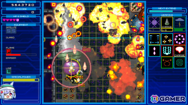 予測不能の痛快ローグライトSTG「ランダマックス」Switch版が配信！ランダムに誤配送され続ける武装を駆使して戦いの主導権を握ろうの画像9