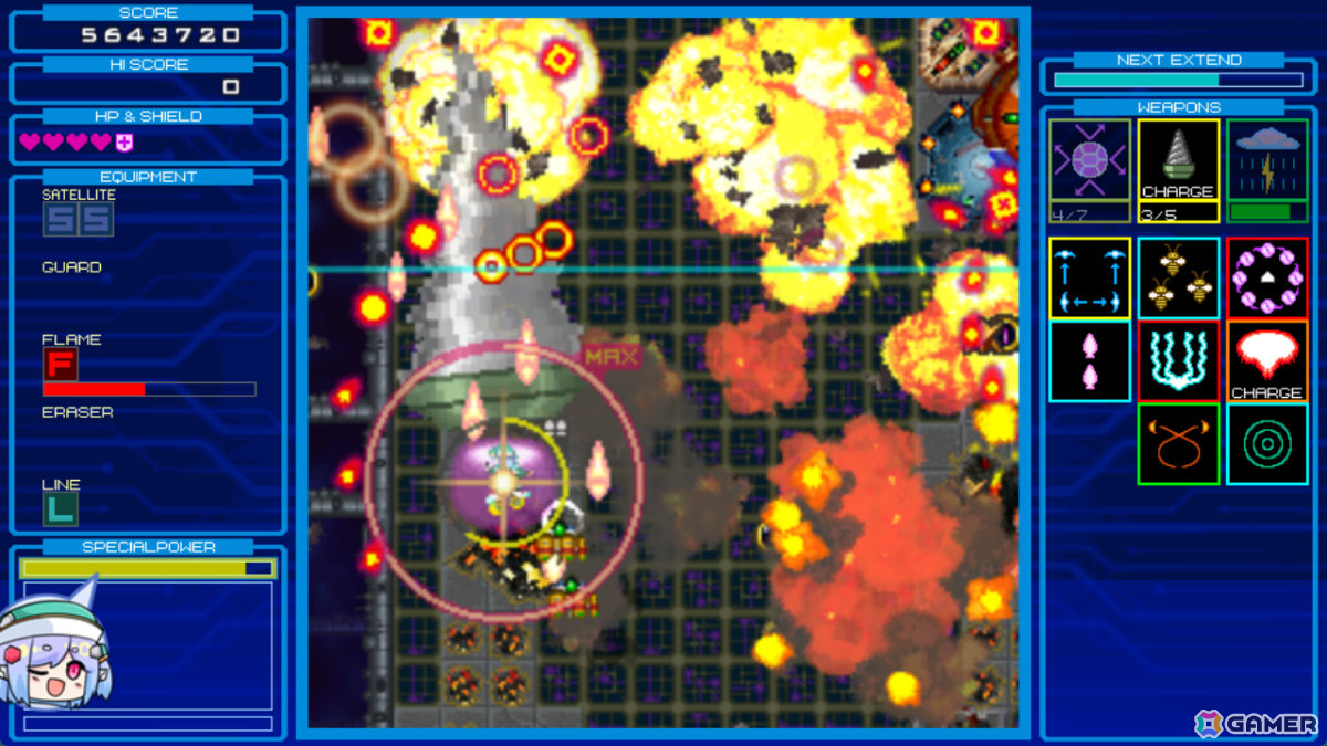 予測不能の痛快ローグライトSTG「ランダマックス」Switch版が配信！ランダムに誤配送され続ける武装を駆使して戦いの主導権を握ろうの画像9