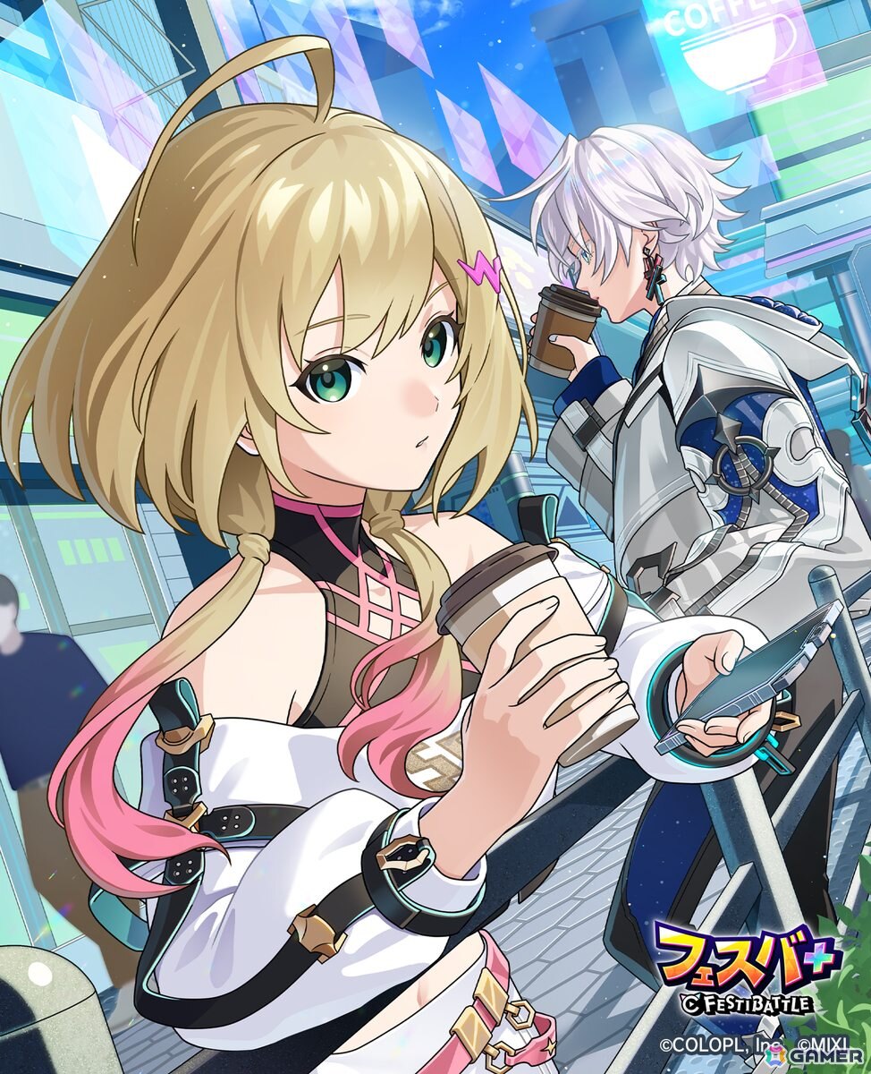 「フェスバ＋」がサービス開始から1周年！「白猫」からジン（CV：島崎信長）、「モンスト」からエル（CV：雨宮天）が新ヒーローとして登場の画像