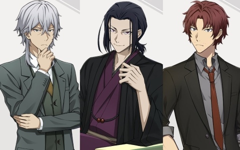 「學園文豪ストレイドッグス」私立 櫻眞學園の教師陣である福沢諭吉、森鴎外、織田作之助のビジュアルが公開！