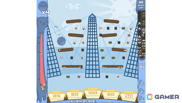 「寿司猫シリーズ」の新作となるローグライト・タワーディフェンス「Sushi Cat Tower Defense」が発表の画像