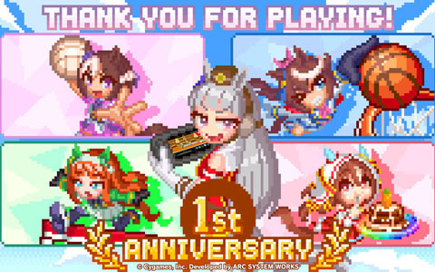 「ウマ娘 プリティーダービー 熱血ハチャメチャ大感謝祭！」発売1周年を記念してゴルシたちのドット絵が映える特別イラストが公開！70％OFセールも