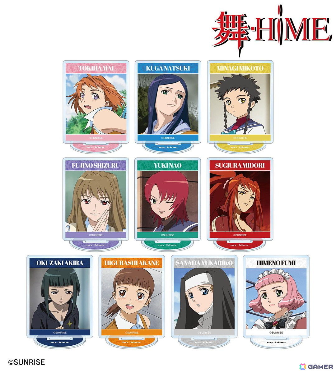 「舞-HiME」のトレーディング場面写アクリルスタンド、トレーディング場面写角丸スクエア缶バッジなどがAMNIBUSで販売中の画像