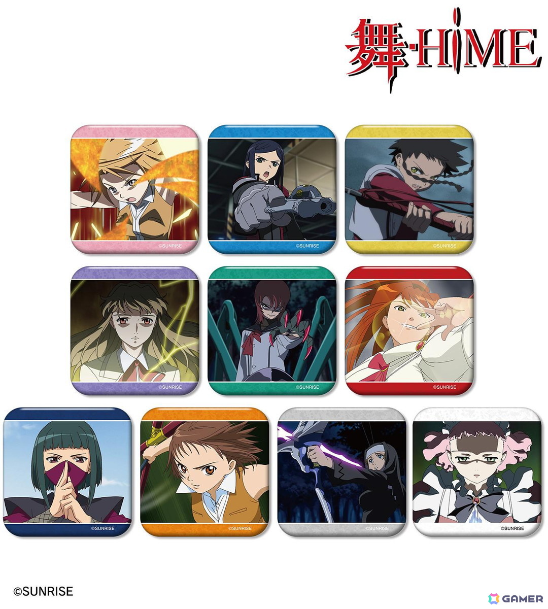 「舞-HiME」のトレーディング場面写アクリルスタンド、トレーディング場面写角丸スクエア缶バッジなどがAMNIBUSで販売中の画像