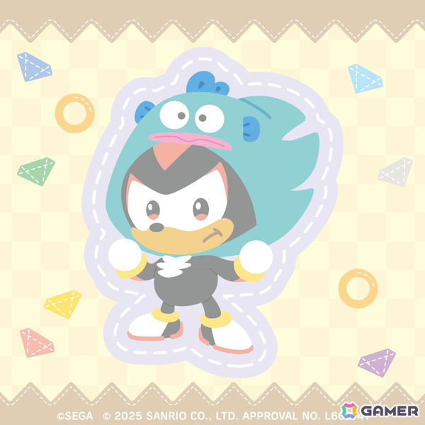 「SONIC & FRIENDS」とサンリオキャラクターズがコラボした「シャドウ」×「ハンギョドン」のイラストが公開！コラボ商品はセガストア トーキョーで先行発売の画像2