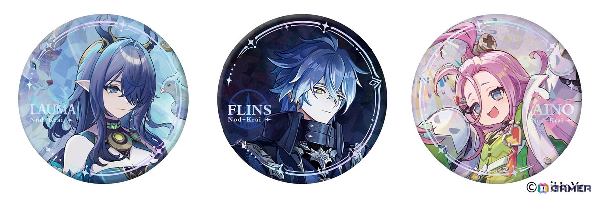 原神　フリンズ　缶バッジ 描き下ろし　ナドクライ　Luna 公式正規品 月明りの道しるべ 缶バッジ フリンズ ラウマ アイノ