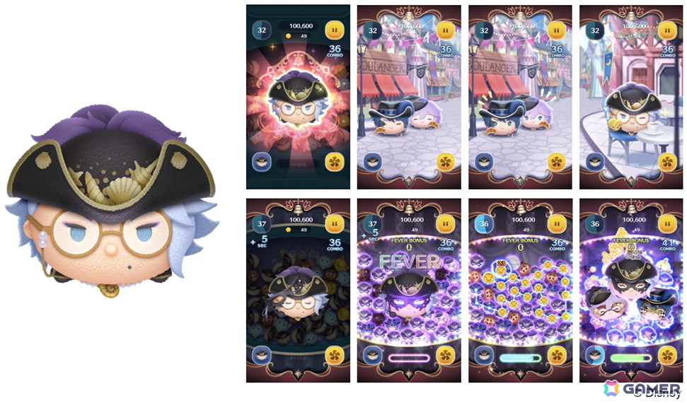 LINE：ディズニー ツムツム」に「ツイステ」からマスカレードドレス