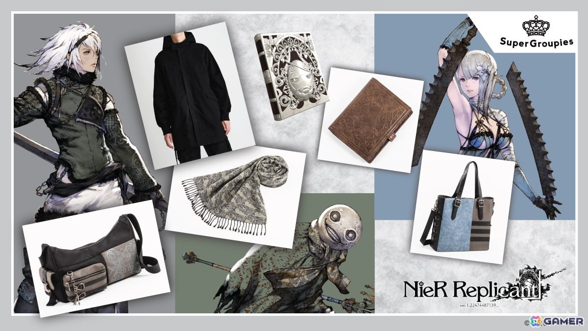 「NieR Replicant ver.1.22474487139...」白の書、ニーア、カイネ、エミールをモチーフにしたアイテムがSuperGroupiesより登場！の画像1
