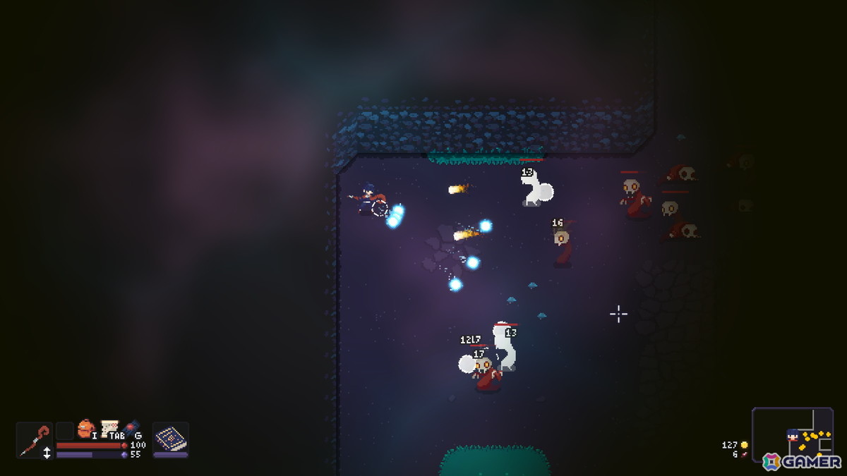 木の杖1本から冒険を始める魔法弾幕シューティングローグライトゲーム「ルートメイジ(LootMage)」の早期アクセスがSteamで9月11日より開始!の画像