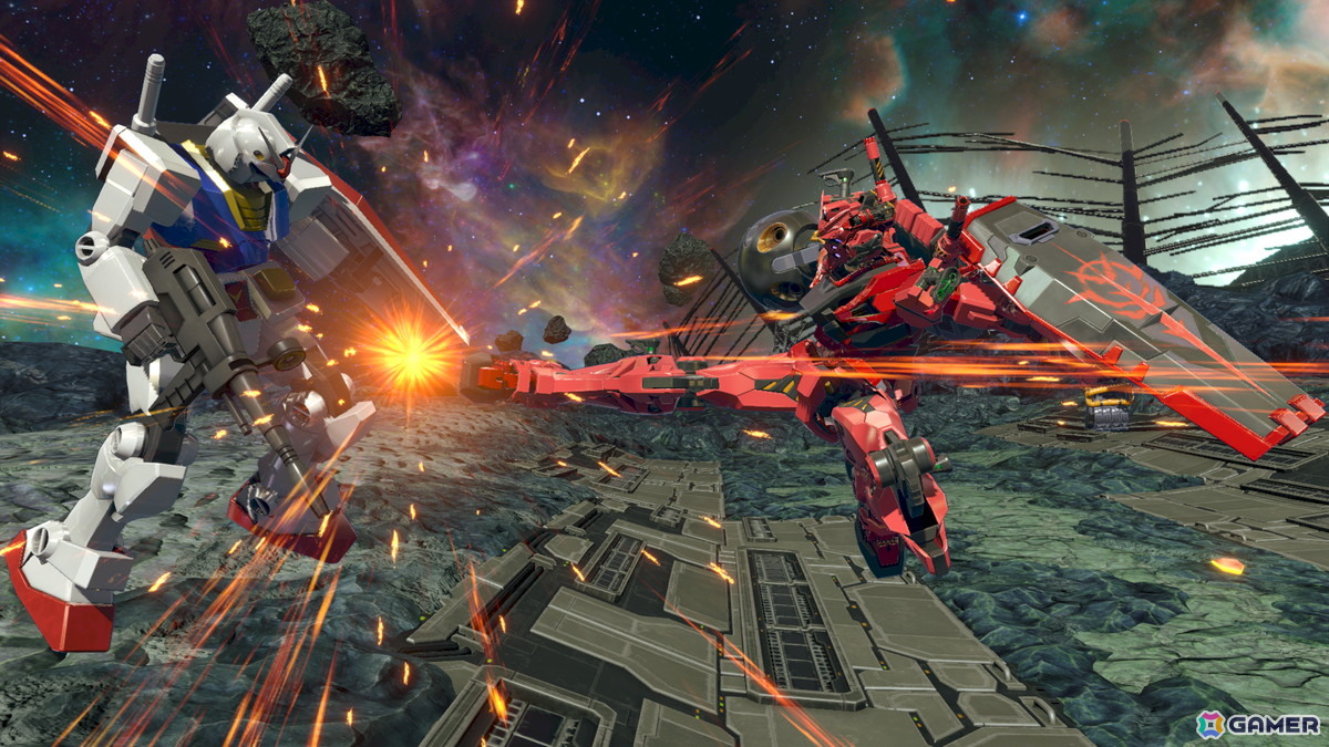 「機動戦士ガンダム EXVS.2 IB」に「機動戦士Gundam GQuuuuuuX」の赤いガンダムが参戦決定！懐に潜り込み挟撃する2000コストの格闘寄り万能機の画像9