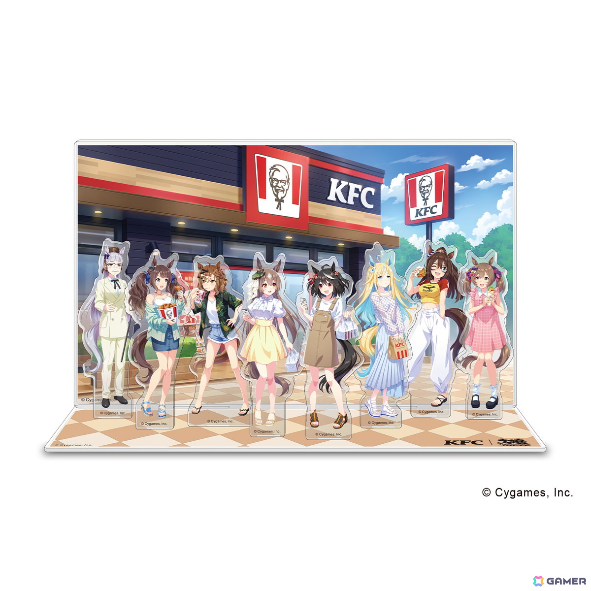 「ウマ娘 プリティーダービー」とKFCのコラボが9月9日よりスタート！「KFCさんぽ」が常設コンテンツに、「今日、ウマ娘とおさんぽしない？パック」の販売もの画像