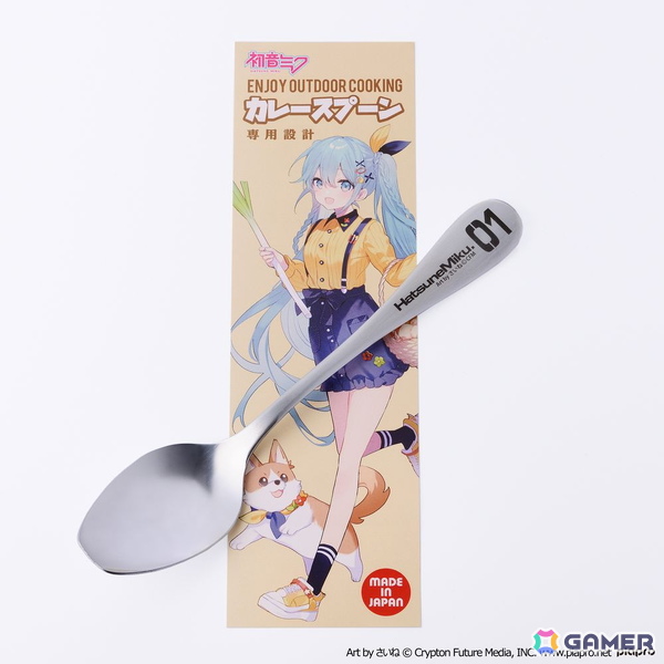 初音ミク×アウトドアグッズブランド「AOZORAGEAR」コラボによるブルーチタン包丁の受注販売が開始！さいね氏描き下ろしイラストを刀身にデザインの画像17