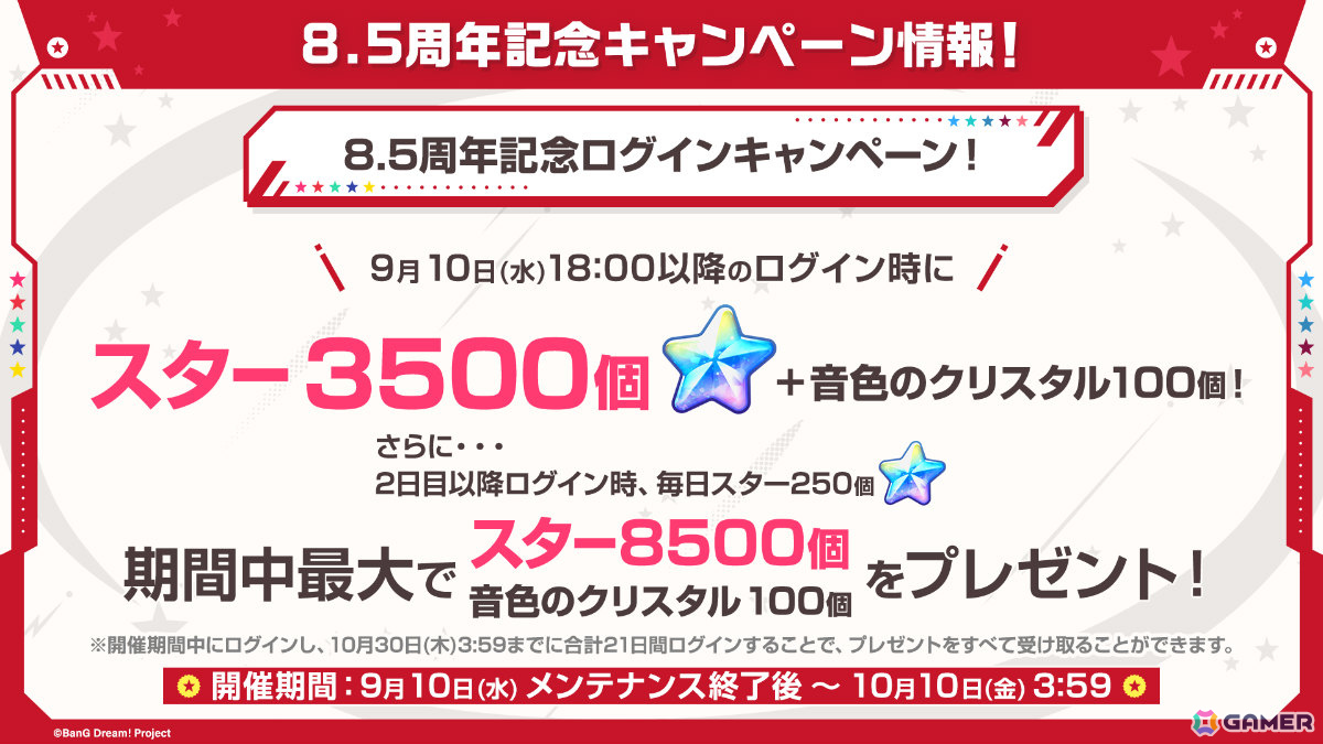 「ガルパ」8.5周年記念のドリフェス限定メンバーとして香澄、友希那が登場！サンリオコラボも開催決定の画像