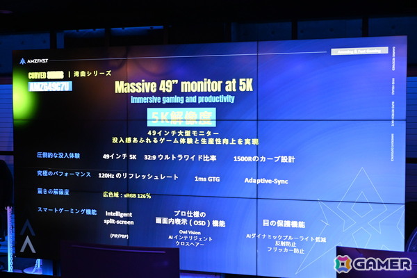 高スペックと手に取りやすい価格を両立するゲーミングモニターブランド「AMZFAST」の新製品発表会をレポート！OLEDや420Hz対応モデルが発表の画像11