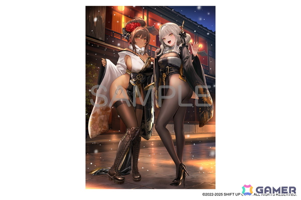「勝利の女神：NIKKE」着物姿のブランとノワールが目印！POP UPイベント「エリア防衛戦 第三弾」が金沢で10月4日より開催の画像2