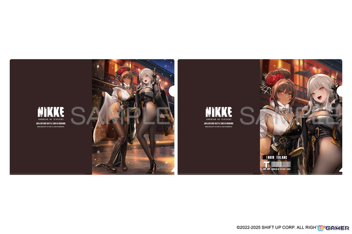 「勝利の女神：NIKKE」着物姿のブランとノワールが目印！POP UPイベント「エリア防衛戦 第三弾」が金沢で10月4日より開催の画像