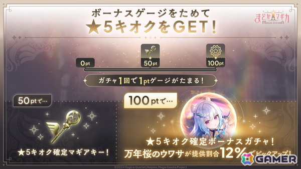 「魔法少女まどか☆マギカ Magia Exedra」に新★5キオク 万年桜のウワサ（CV：鈴木みのり）が実装！「リンクレイド」2nd Seasonは9月11日スタートの画像2