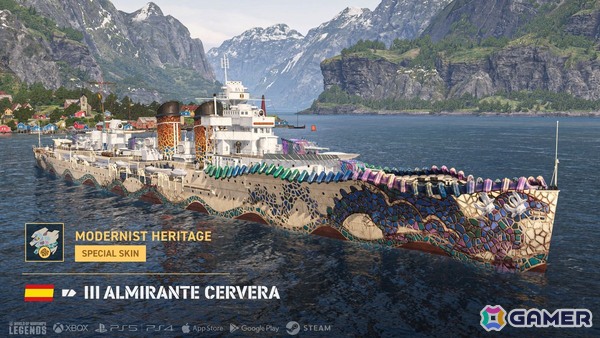 「World of Warships: Legends」で「アズレン」コラボの艦長や艦艇などが復刻！スペイン巡洋艦も登場の画像3
