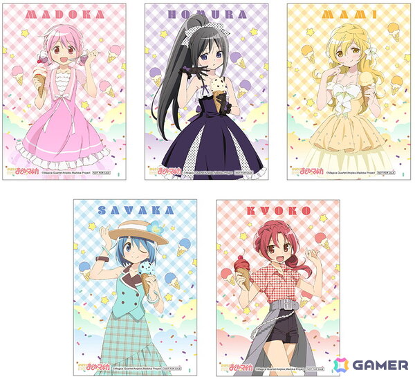 「魔法少女まどか☆マギカ」まどか、ほむら、マミら5人の“アイスクリーム”をテーマにした描き下ろしイラストグッズが9月13日に発売！アニメイトフェアもの画像6