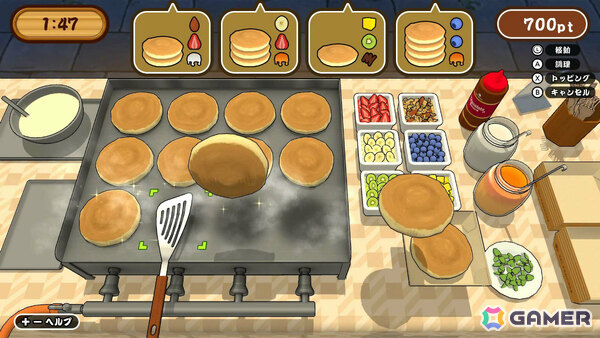 最大4人でおいしいパンケーキ作りに挑戦！パーティーゲーム「作って！パンケーキ」がSwitch/Steamにて配信の画像