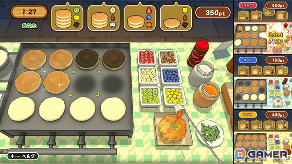 最大4人でおいしいパンケーキ作りに挑戦！パーティーゲーム「作って！パンケーキ」がSwitch/Steamにて配信の画像