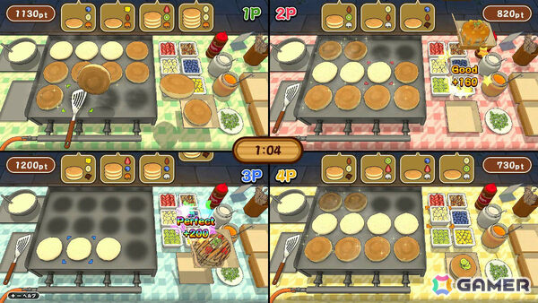 最大4人でおいしいパンケーキ作りに挑戦！パーティーゲーム「作って！パンケーキ」がSwitch/Steamにて配信の画像4