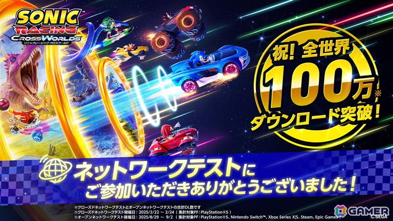「ソニックレーシング クロスワールド」9月17日より引き継ぎ可能な体験版が配信！4キャラ、8コースでプレイ可能の画像