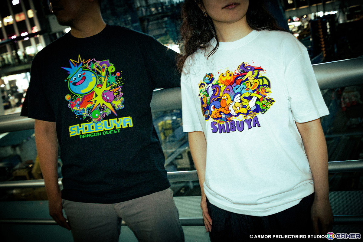SHIBUYA COMEDOWN PassionコラボTシャツ 渋谷をイメージしたスライムやチョコボのグッズが「SQUARE ENIX GARDEN