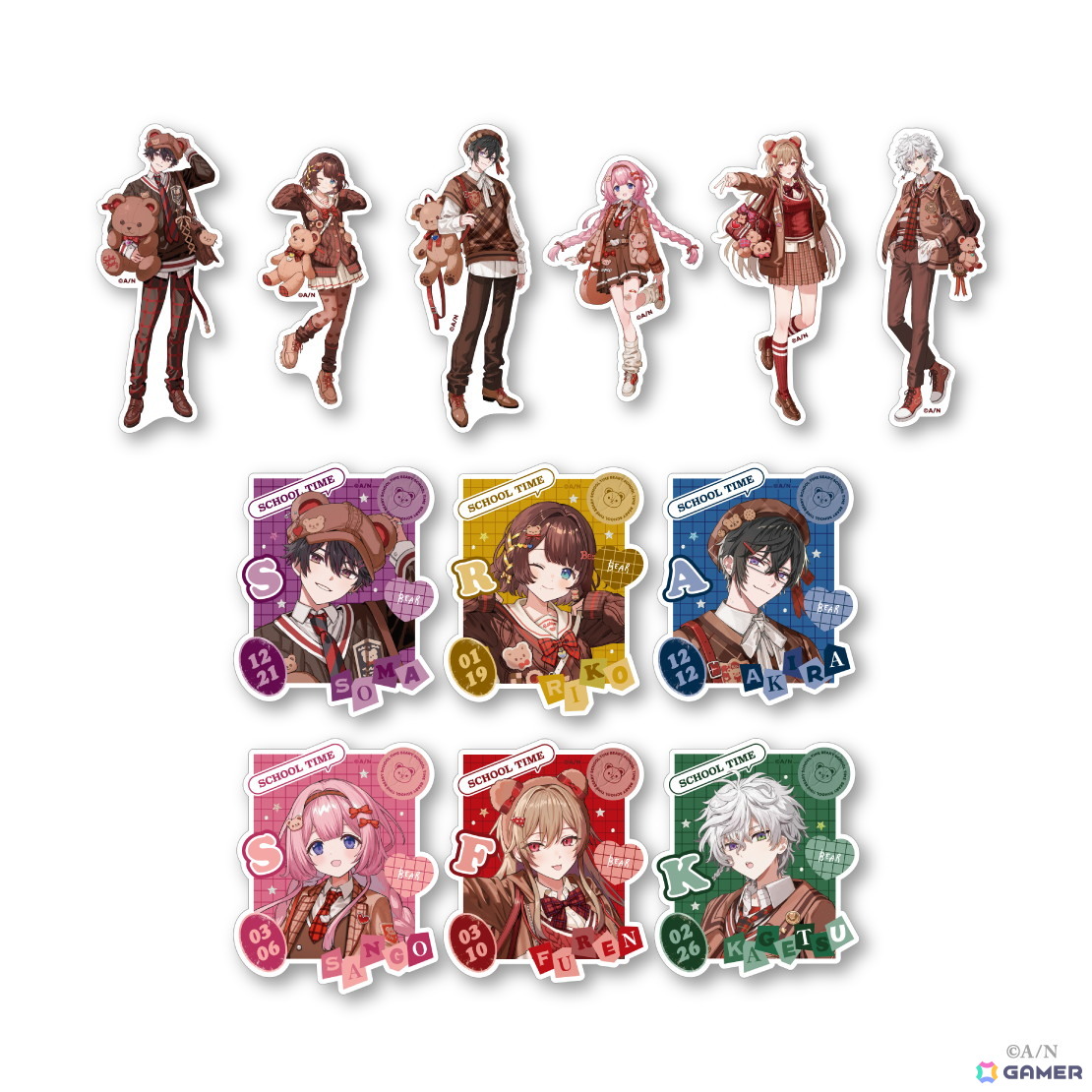 にじさんじから「Beary School Time」グッズが9月19日12時から販売!の画像