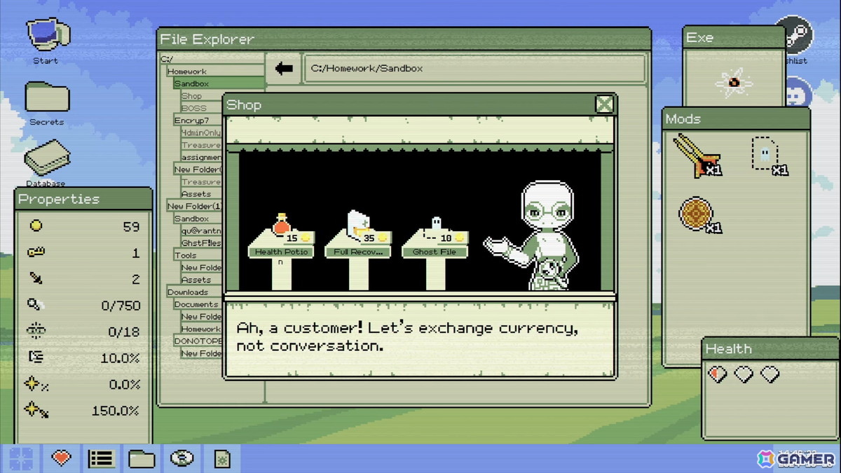 ウィルス感染したOS内を探索して駆逐していくアクションローグライク「Identifile: Desktop Dungeon」がTGS2025で最新デモを出展の画像